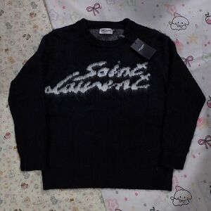 Saint Laurent Black Crew Neck Sweater